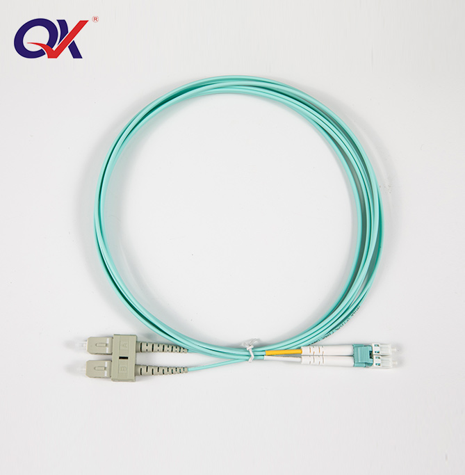 SC-LC Gigabit OM4 multimode dual-core fiber optic jumper